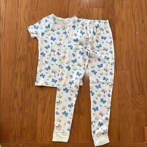 Girls Multicolor Butterfly Pajama Set size 8